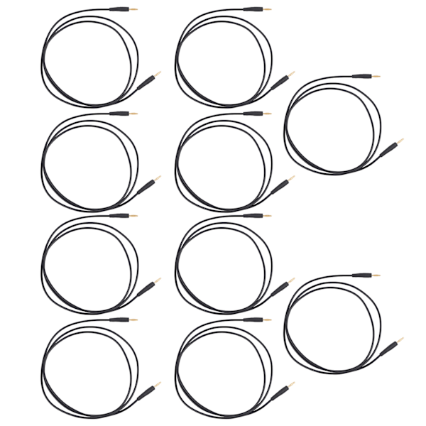 10-pack Banankontakt Testkabel Svetsad Hane till Hane Testkabel för Hemindustri 0.44mm² Svart