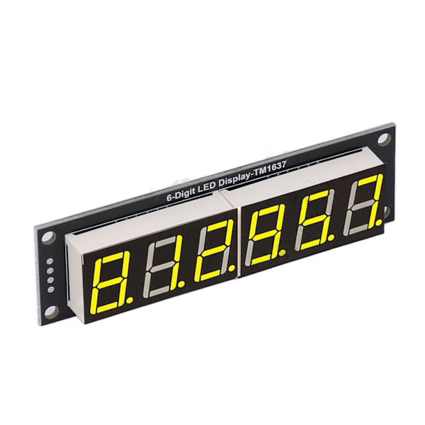 Digitalt displaymodul 0,56in 6-cifret 7-segment TM1637 displayrør med gult lys