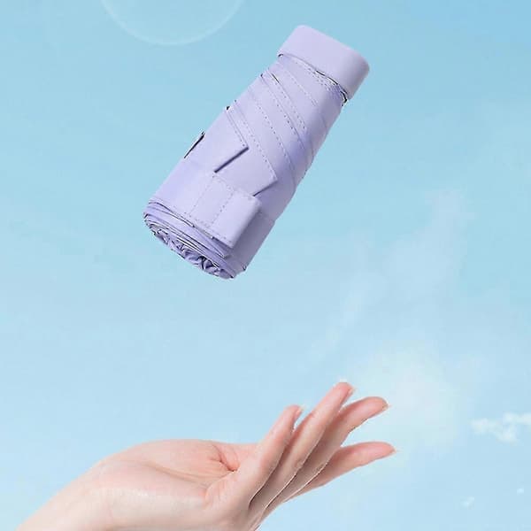 Kompakt foldbar paraply med bæretaske til regn- og solbeskyttelse, perfekt gavevalg Light Pink