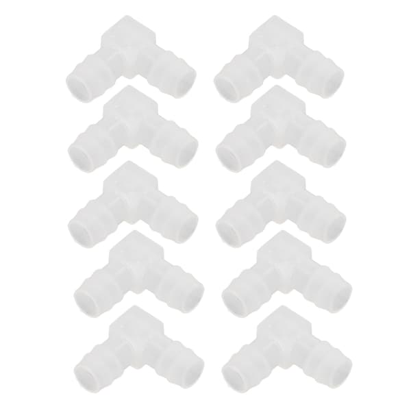 10 stk. plastikslangeforbindelse 90° albuebøjning PP ikke-giftig lugtfri L-rørforbindelse til akvarielaboratorium 14 mm / 0,55 tommer