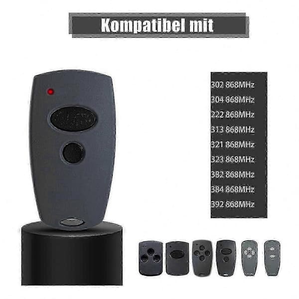 2-pak 868,3 MHz trådløs garageportfjernbetjening til kompatible systemer