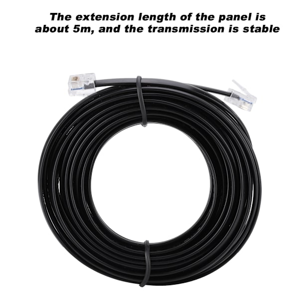 Sort Panel Paneler Separat Kabel Forlængerledning til YAESU Ft 7800 Ft 7900 Walkie Talkie