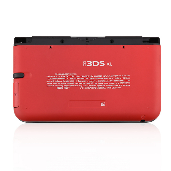 Komplet udskiftningssæt til fuldt husdæksel til Nintendo 3DS XL Rød