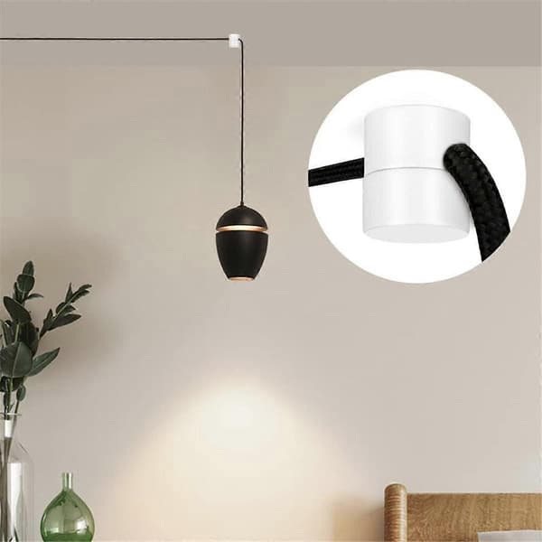 【03】3-pak loftkroge til loftophængte lamper, pendellampekrog til loftlampe, loftkroge White