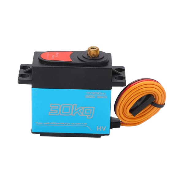 RC 30KG Servo Snabbrespons Aluminiumlegering 180 Grader Vattentät Digital Servo med Metallarm för RC Bil Båt Robot Blå