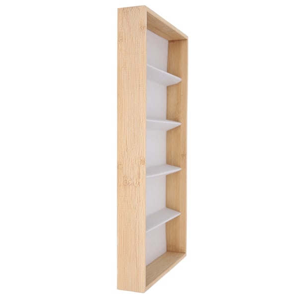 5 Fack Glasögon Förvaringslåda Träskydd Solglasögon Displayfodral Smyckesorganisatör Beige