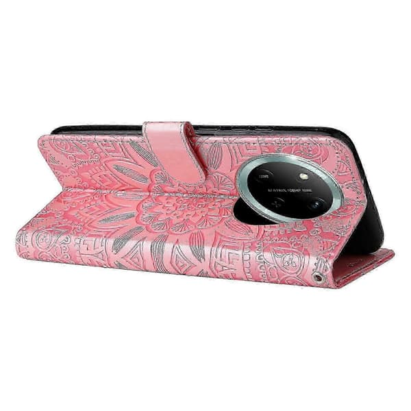 Læderetui til Honor Magic7 Lite 5G/ X9c 5G Solsikke Pung Cover -NBB Pink