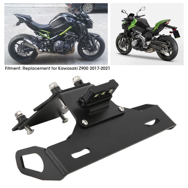 LED Motorcykel Nummerpladeholder Beslag til Kawasaki Z900 (2017-2021)