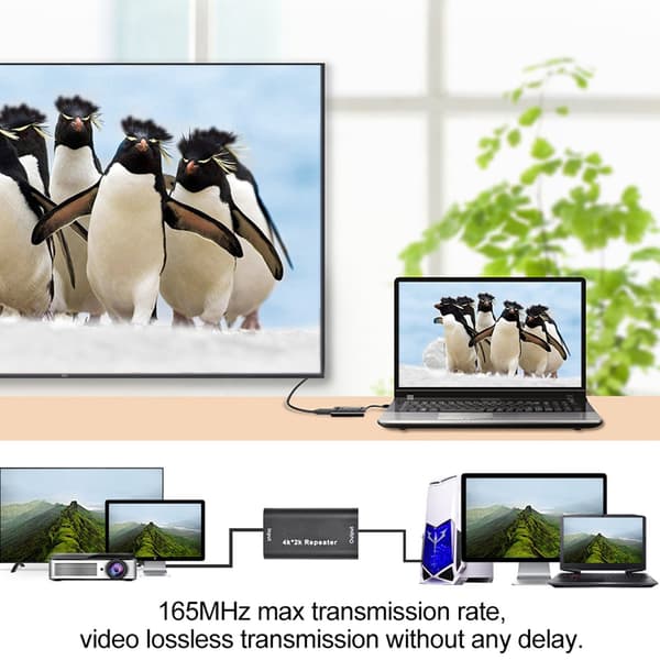 4K*2K HDTV Signalforstærker 40M Repeater Adapter Hun til Hun
