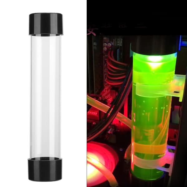 Transparent Cylindrisk Computer Vandkøling Vandtank 240MM for Praktisk Anvendelse