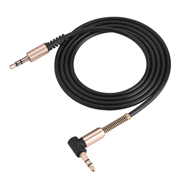 3,5 mm han til han aux-kabel L-formet I-formet ledning til højttalerhovedtelefoner
