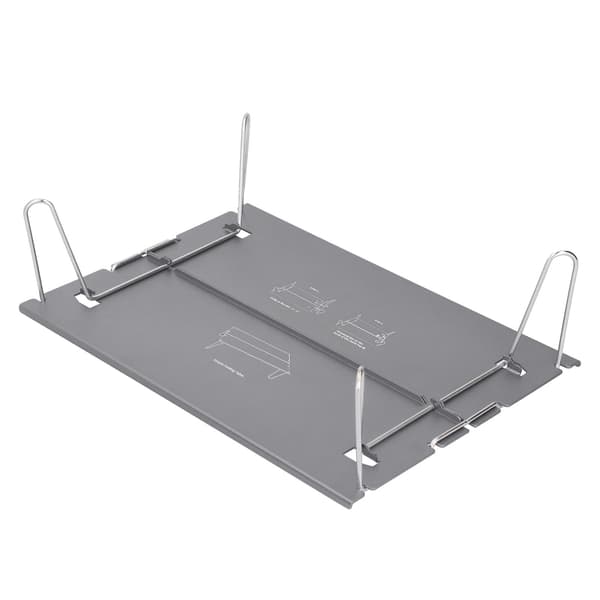 Picnic Foldebord Bærbart Aluminium Legering Udendørs Mini Bord til Camping Fiskeri Vandring Grå