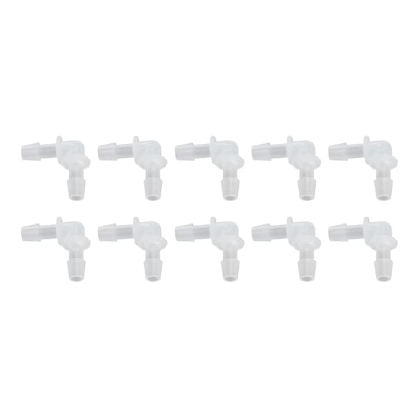 10 st Rörböj 90 Graders Anslutningsadapter L-form Lik Diameter Plastkopplingar 7,9 mm