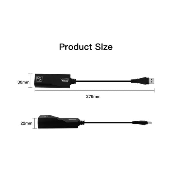 SuperSpeed USB 3.0 til RJ45 Gigabit Ethernet Netværksadapter Kablet LAN, USB 3.0 Gigabit Kablet Netværksadapter