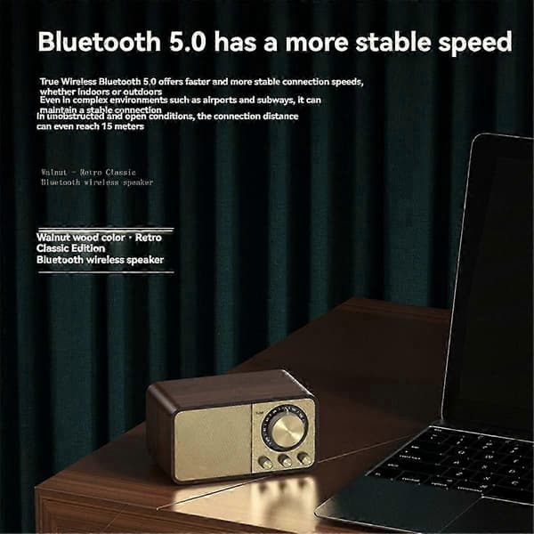 【03】FM-radio vastaanotolla, Bluetooth-transistoriradio 5W kaiuttimella
