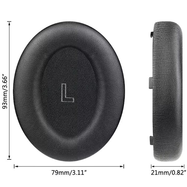 Bose Quietcomfort Ultra/ QCUltra öronkuddar by headphoneparts.se Svart