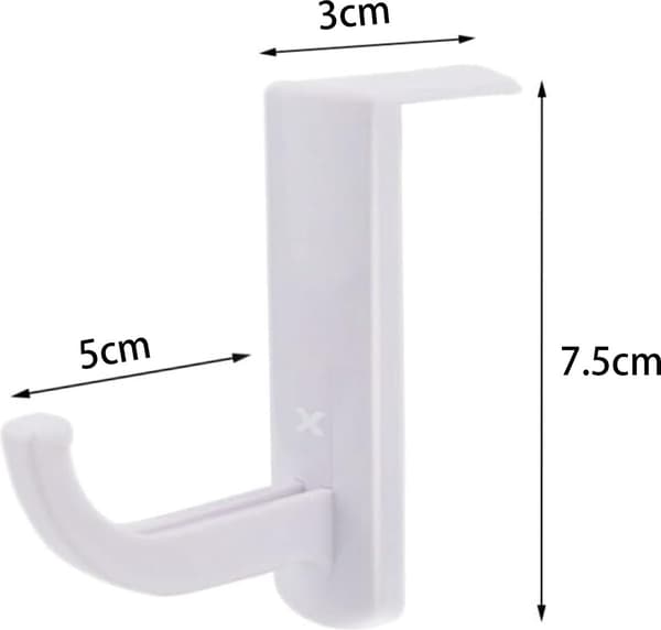 4-pak - Plastik hovedtelefonholder - Hovedtelefonholder - Headsetholder - Stativkrog - til computer internetbar