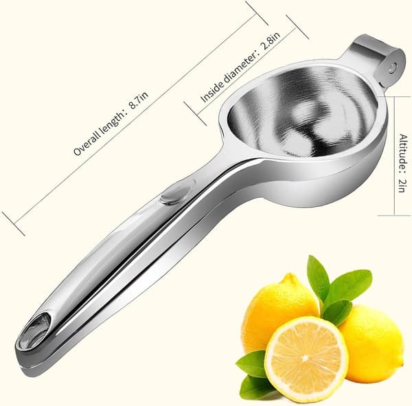 Manuel Juicer - Multifunktionel Juicer - Citronpresser - 2-pak - Til citroner, appelsiner og mere - Rustfrit stål