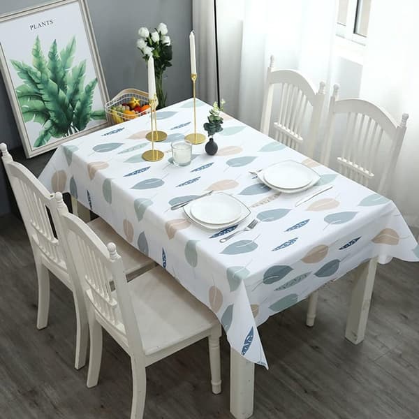 Duk - Vaxduk - Utomhusduk - Rektangel med lövmönster - 137*152cm - Lättskött duk