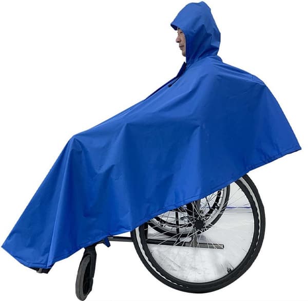 Regnponcho til kørestol, vandtæt overtræk til kørestol eller rollator