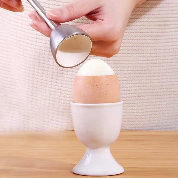 Eggdeler Eggprikker - 2-pakning Eggåpner i rustfritt stål, Eggåpner, Eggknekker, Eggeskallskjærer, Eggdeler