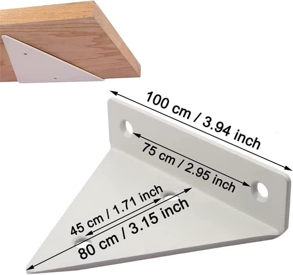 4 st - Hyllkonsoler - 10*8 cm - Väggmonterad flytande konsol - Dold hyllkonsol