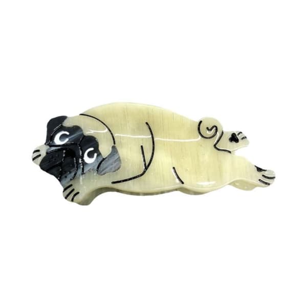 Asetaatti Hårklo -klipsit Shark Clip MOPS MOPS Mopsi_YF Pug