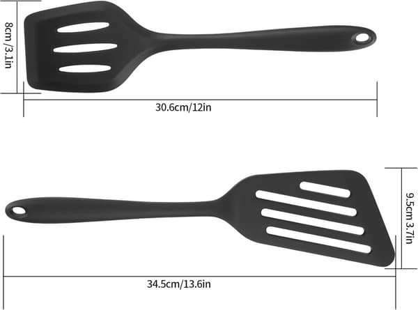 Spatelset om 2 - Silikonspatel - Bakspatel - Durkslagspatel - Köksredskap - Non-stick spatel