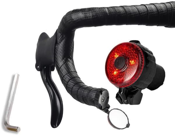 360° justerbara cykelstyrespeglar, 2-pack Mini, HD-glas konvex backspegel