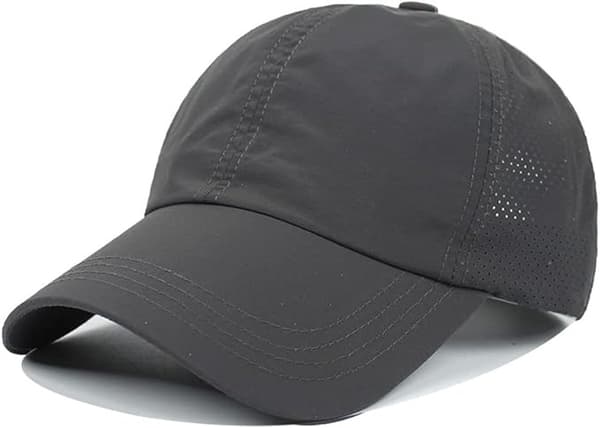 Solhat til kvinder - Baseballkasket med hestehale til kvinder - Hurtigtørrende sommerhat - Åndbart mesh - Krydshat