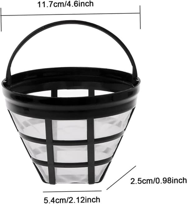 4 Stykker Kaffefilter - Kaffefilterholder - Kaffefilterkurv Genanvendeligt Filter - Vaskbart Nylonnet Kaffe