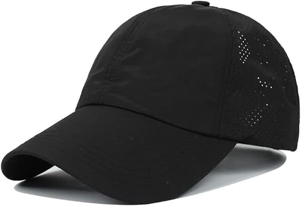 Solhat til kvinder - Baseballkasket med hestehale til kvinder - Hurtigtørrende sommerhat - Åndbart mesh - Krydshat