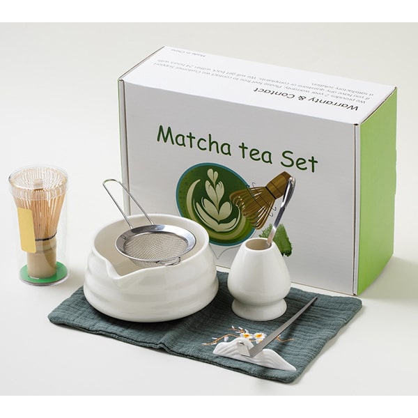 Matcha set - Set med 7 - Matcha startkit - Matcha visp - Matcha perfekt kit - Bambuvisp