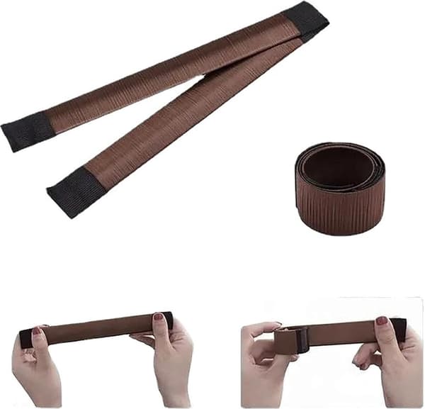Hårsmultring, DIY Hårsmultring-styler for langt hår, lysebrun, 3-pakning