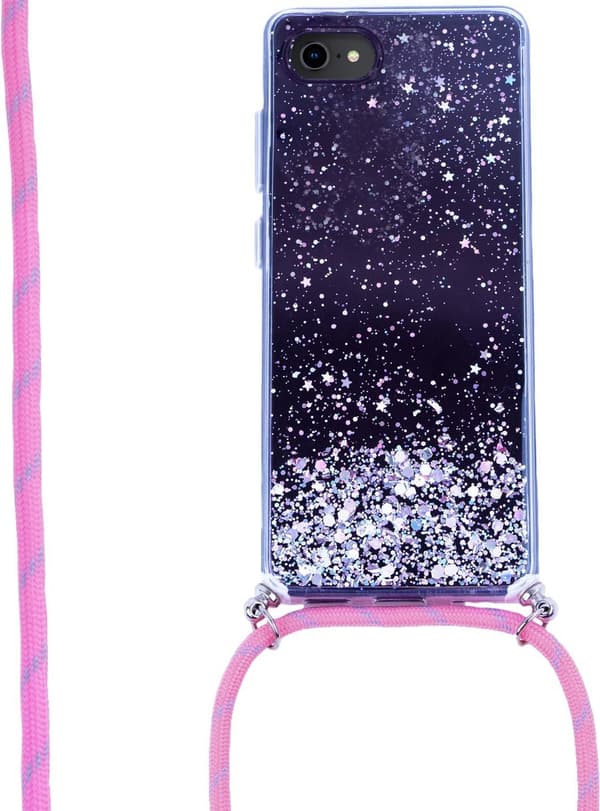 Born to Shine^Velegnet til Apple iPhone 7/8 etui med snor - Pink\"