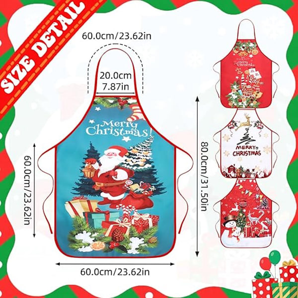 Juleforklæde - Juleforklæde - 4 juleforklæder til kvinder og mænd - Flotte og originale forklæder til jul