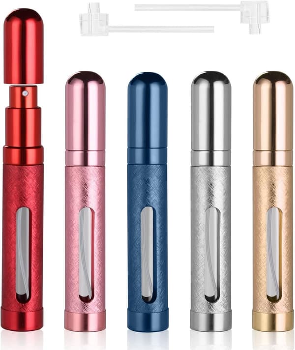 Pieces Parfym Atomizer Påfyllningsbar - Mini Parfymflaskor - Reseflaskor 12ML - Läcksäker Parfymflaska - Handbagage - 5 Färger
