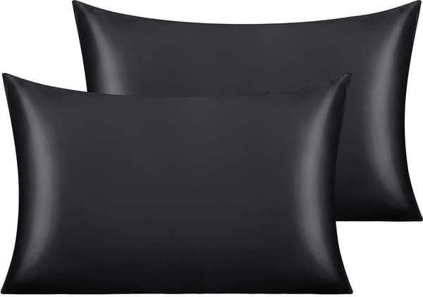 Satin pudebetræk - luksuriøse og bløde - sæt med 2 - 50 x 75 cm