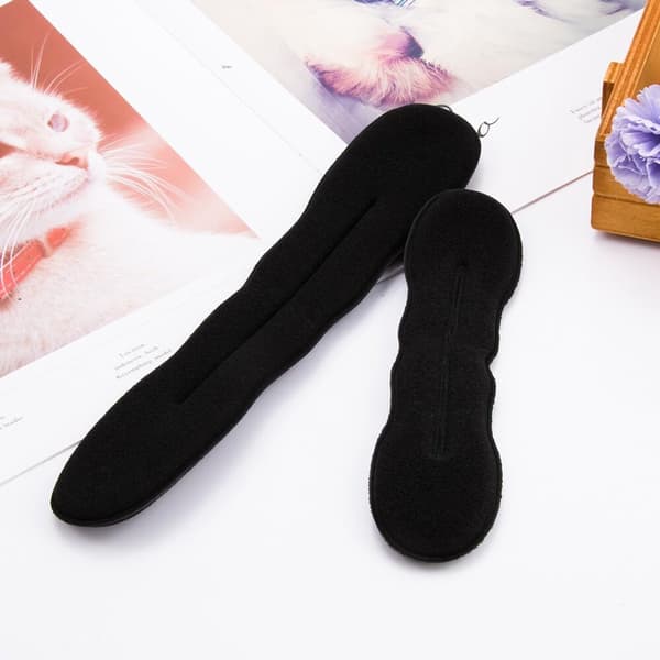 Hår Twister, Skum Svamp Knold Maker til Ballet & Styling, Sort (2 Små, 2 Store)