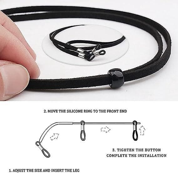 Adjustable Eyeglass Straps for Men - 6 Pack, Universal Eyeglass Cord, 70 cm Long