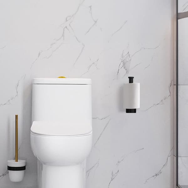 Toiletpapirholder Sort - Ingen Boring - Toiletpapirholder