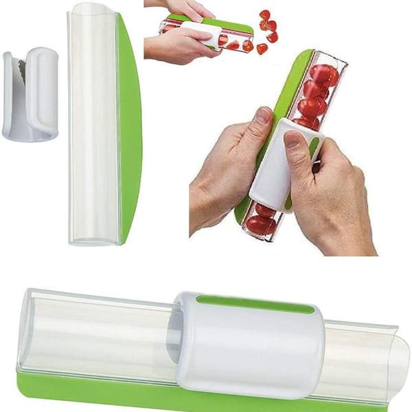 Zip Slicer - Fruktskivekutter - 2 stk - Tomatskivekutter - Drueskivekutter - Kjøkkenverktøy - Salatskivekutter - Grønnsakssalat