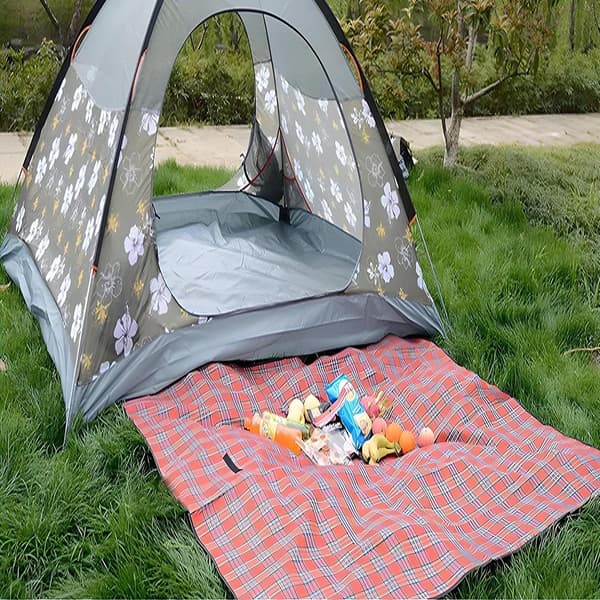 Vandtæt picnictæppe - Ternet campingtæppe - 180*150 cm udendørs picnictæppe - bærbart og foldbart - egnet