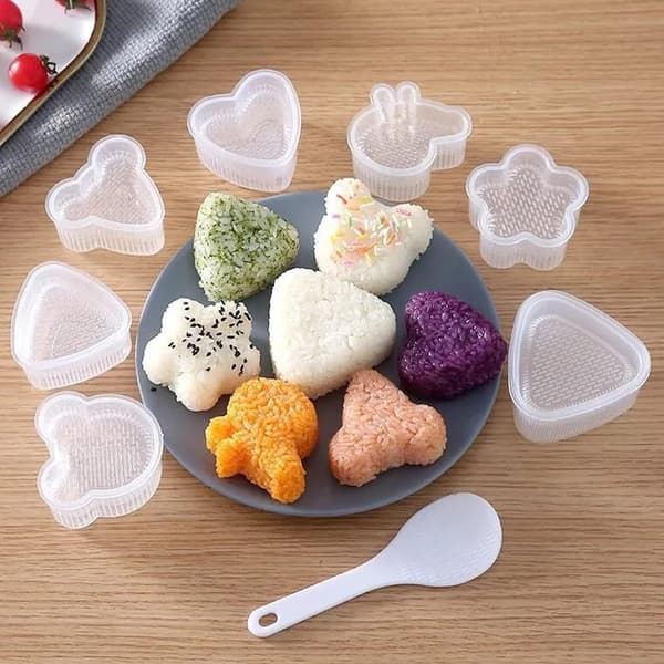 Onigiri Form - 8-delars Sushi Maker - Risbollsmaskin Form DIY Sushi Form - Risbollsform Shaker för Sushi Verktyg