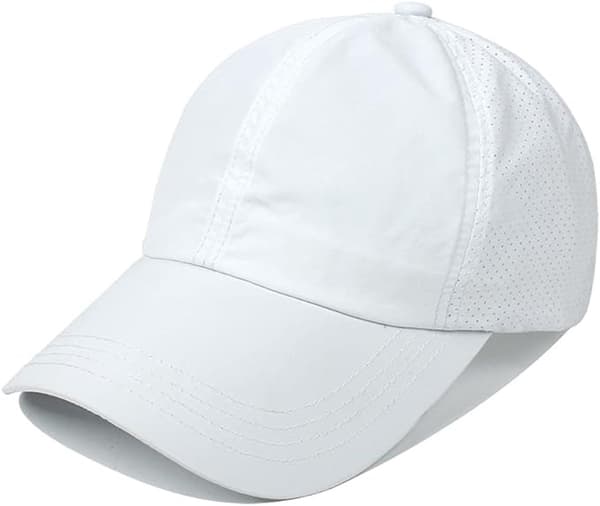 Solhat til kvinder - Baseballkasket med hestehale til kvinder - Hurtigtørrende sommerhat - Åndbart mesh - Krydshat