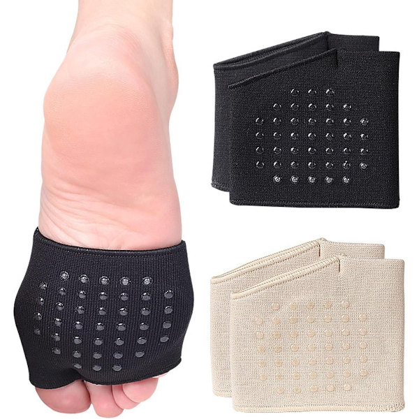 Forfodspuder, 2 par, halve sokker til Hallux Valgus, absorberer stød, reducerer tryk, S-kode