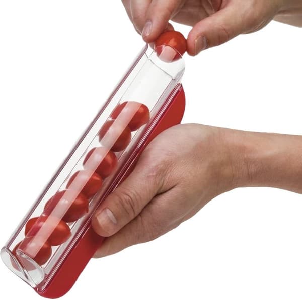 Zip Slicer - Fruktskivekutter - 2 stk - Tomatskivekutter - Drueskivekutter - Kjøkkenverktøy - Salatskivekutter - Grønnsakssalat