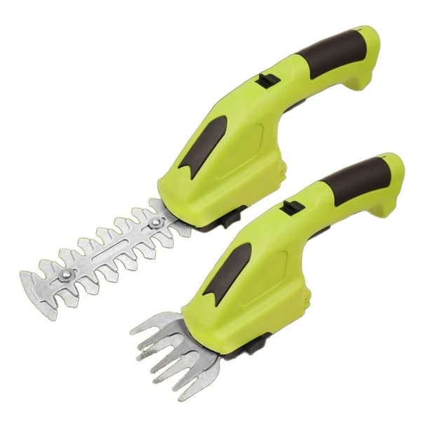 2-i-1 Grässax & Häcktrimmer, Kant- och Busksax, 2 utbytbara blad, Lättvikt, Trädgårdskanttrimmer
