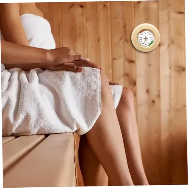 Sauna termometer træ indendørs termometer 2-i-1 termometer og hygrometer med præcisionsskala sauna tilbehør udendørs levende