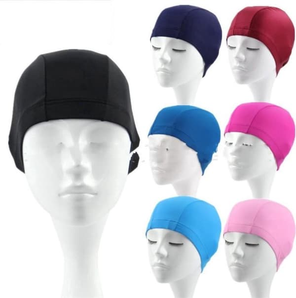 Badehette/Dusjhette/Svømmehette - Stretch/One Size/Polyester - Kvinner/Menn - Blå